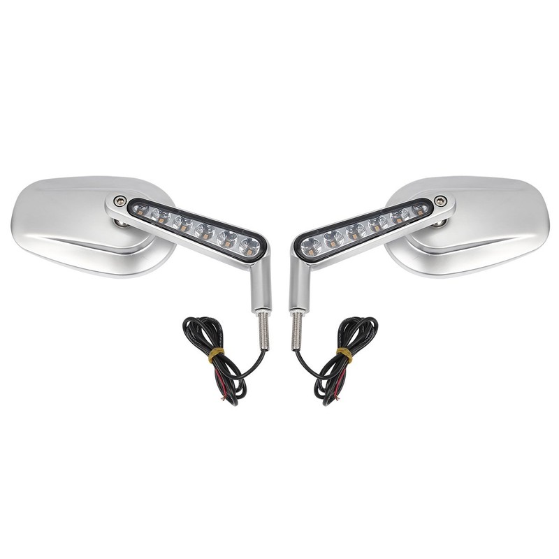 Rear View Mirrors LED Turn Signals fits for Harley Davidson