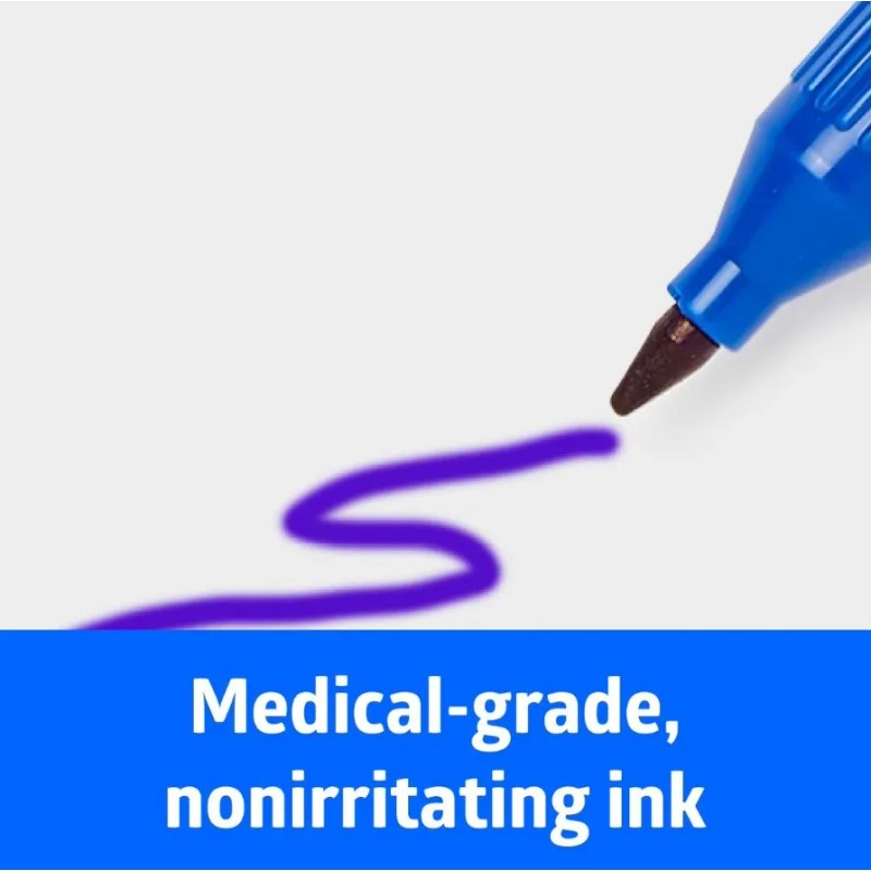 Marcador Piel Quirúrgico Mini Medline Tinta Violeta 100 Piezas Plástico