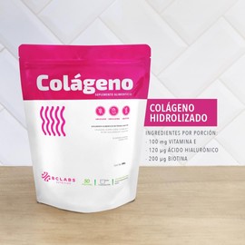 Colágeno Hidrolizado con Vitamina E, Ácido Hialuronico y Biotina, 500g. BC LABS. Libre de Gluten, Libre de Lactosa. Sin sabor