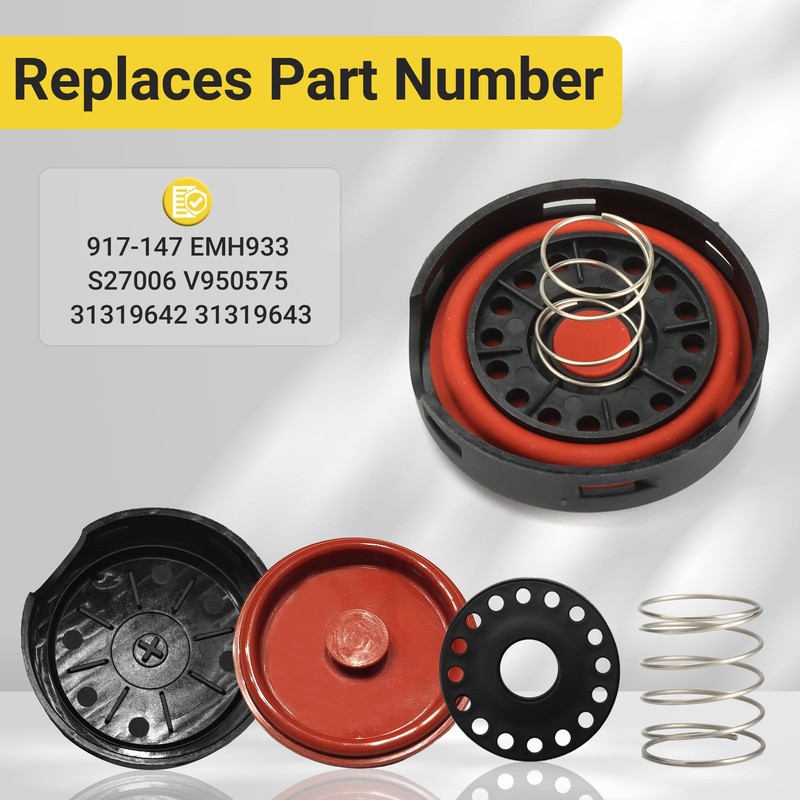 FANHAY PCV Valve Diaphragm Cover with Membrane, Replace 917-147, ‎31319643