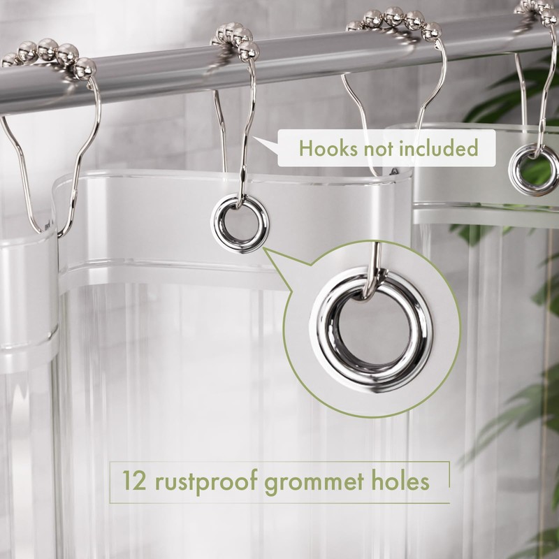 AmazerBath Extra Long Shower Curtain Liner, Clear, 84 Inches Long,