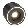 URing LED Surface-Mounted Spotlight, Black, Extra Flat, Diameter 97 x