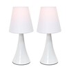 Simple Designs Home LT2042-WHT-2PK Valencia Colors 2 Pack Mini Touch