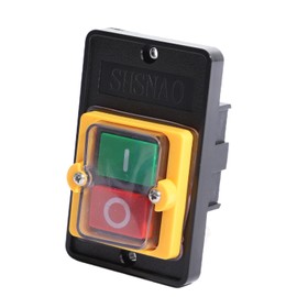 aikoolwer Machine Waterproof ON Off with Dustproof Box Push Button Switch Cutting Machine Bench Drill AC220V 380V 10A Safety Industrial Equipment Textile Machines Fit