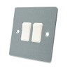 AET FSC2GSWIWH Satin Chrome Flat White Insert Plastic Rocker Switches-10