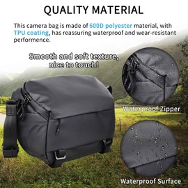 INNOREL Camera Sling Bag,DSLR/SLR/Mirrorless Travel Waterproof Camera Bags Case Crossbody for Photographers with Tripod Holder and Removable Modular Inserts,6 Liters,Green