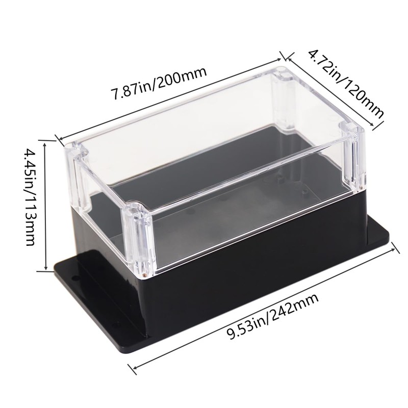 Raculety Junction Box IP65 Waterproof ABS Plastic Electrical Project Case