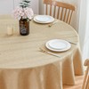 SPRICA Round Tablecloth 200cm Diameter Water Resistance Linen Texture Spill