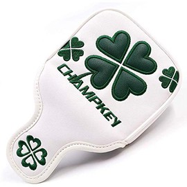 Odyssey 2 Ball Tailor Made Spider Putter Cover for Mallet Clover White Green Square (White)