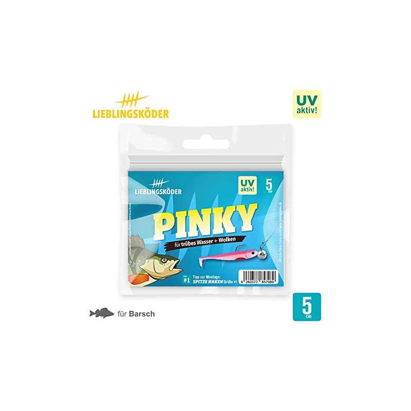 Lieblingsköder Rubber Bait 5 cm – 6 Rubber Fish for