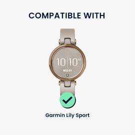 kwmobile Replacement Armband for Garmin Lily Sport - Genuine Leather Sport Armband Compatible