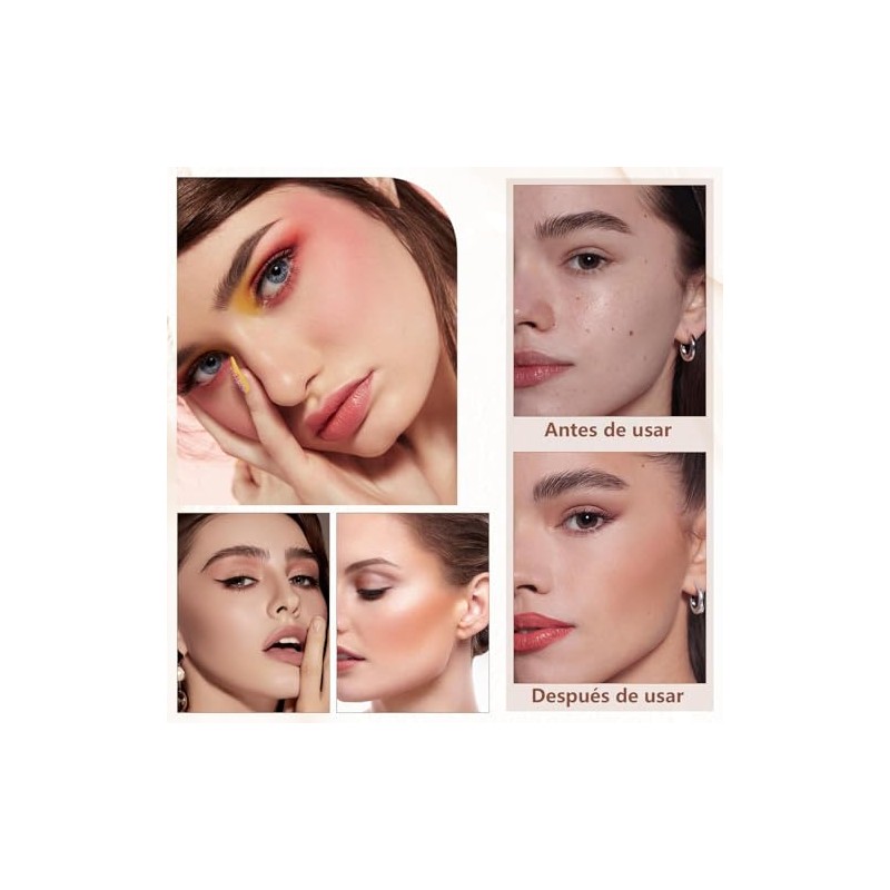 Maquillaje en Barra, Base en Barra con Brocha 1 Crema