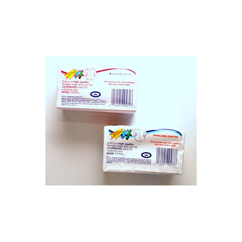 Zote Laundry Bar Soap Variety Pack - White and Pink