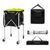 Sturdy Pickleball Tennis Ball Hopper - Foldable Lightweight Tennis Cart