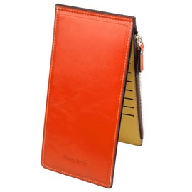 PR-LONGCASE Card Case, Large Capacity, Thin, Long Wallet, Unisex, Holds 17 Cards, Slim Coin Case, Coin Purse, Commuter Card, Braun