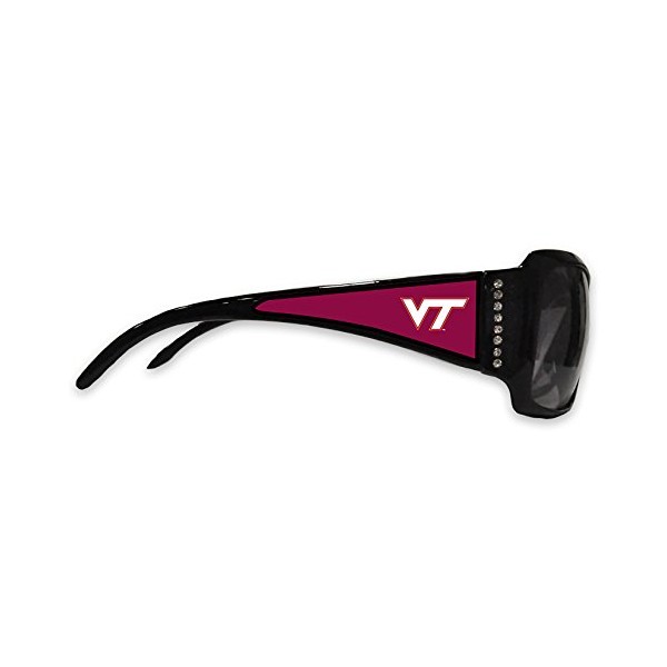 FTH Virginia Tech Black Ladies Fashion Sunglasses with Arm Logo