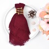 Joanlody Burgundy Set of 10 Handmade Cloth Napkins Cotton Linen