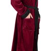 NY Threads Mens Hooded Fleece Bathrobe Plush Long Spa Robe,