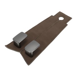 Partuto 1 Pcs Universal Car Seat Headrest Hook for Most Car, SUV, Truck Car Seat Back Organizer Hooks Sturdy Faux Leather Metal Brown 6.89"x2.99"