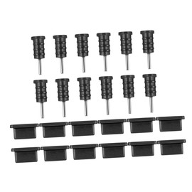 jojofuny 36pairs Type-c Dust Plugs USB Port Covers Anti-dust Headphone Jack Stoppers Easy to Install Compatible All Type-