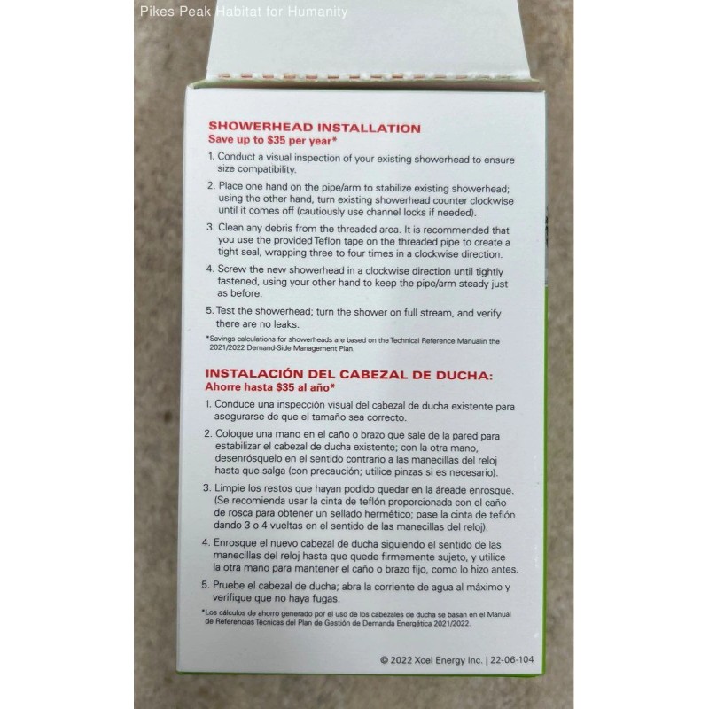 Greenlite Lot of 4 Geenlite Water Saving Economy Showerheads 1.5gpm