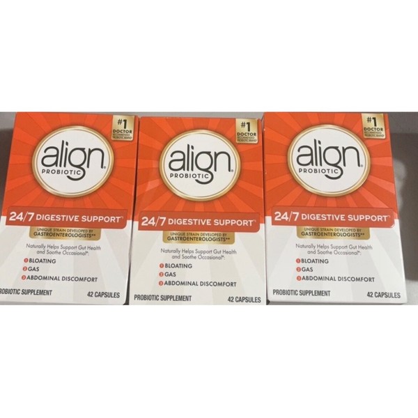 align probitoic 24/7 digestive support 42 capsules, 3 Pack, Exp
