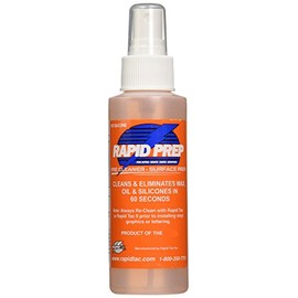 Rapid Tac Rapid Prep Surface Cleaner 4 oz | Safe Water Based solution Removes Wax, Grease, Oil & Silicone Non-Flammable Formula Pre-Cleaning Paint, Sign Materials & Glass Before Vinyl Application