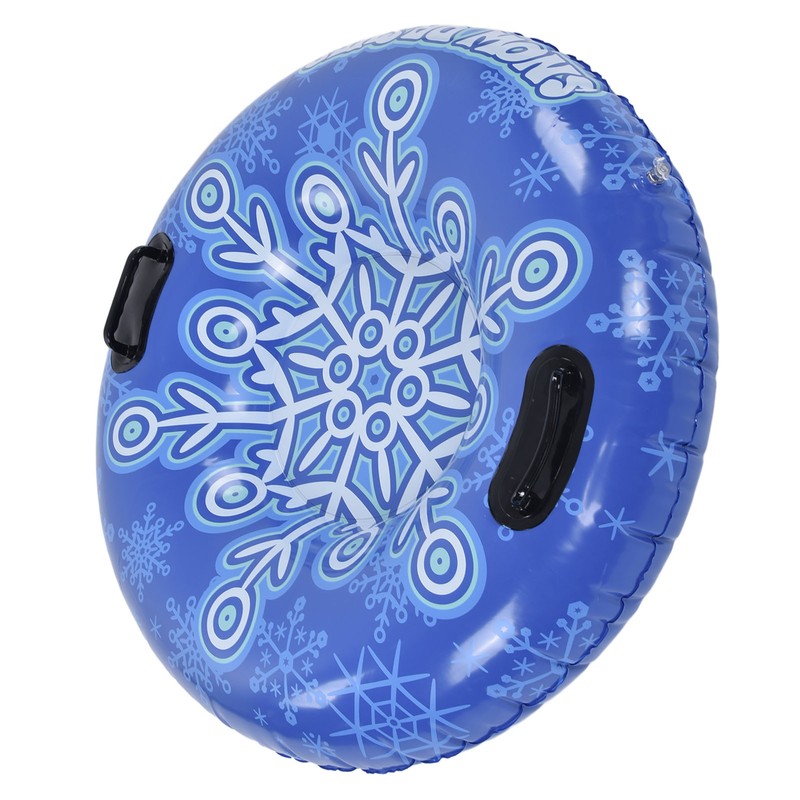 Snow Tube with Handle PVC 450lbs Load Bearing Blue White