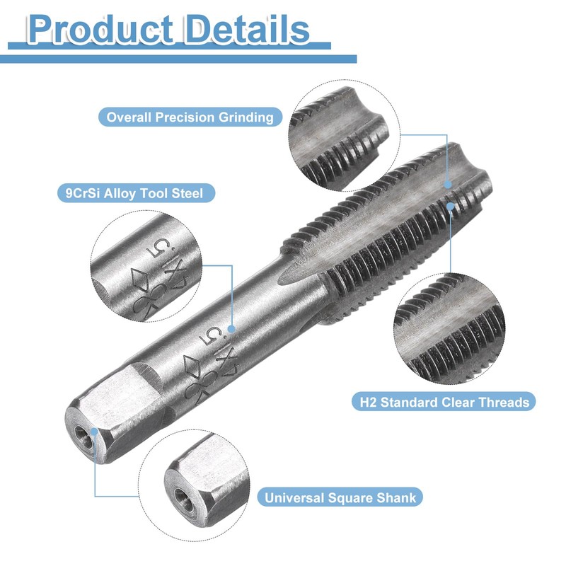 sourcing map 2 Set Metric Hand Taps, M14 x 1.5