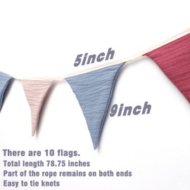 Pennant Banner Flags,Infant and toddler room decoration pennant,for Nursery Decor Baby Birthday Boho Wedding Shower Party Event (Coloured Banner)