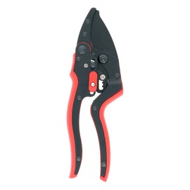 Takagi High Power Easy Cut Fluorine Blade Ratchet Pruning Shears 8 inches (200mm) Can Cut Up to Approximately 1 inch (25mm) in Diameter High Power Type New Anvil Mechanism Adopted, Step Receptacle