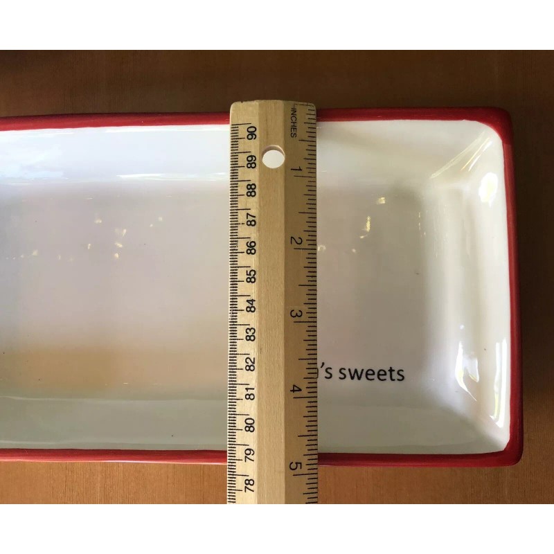 Santa Claus Ceramic Cookie Plate Tray and Bowl Christmas Eve