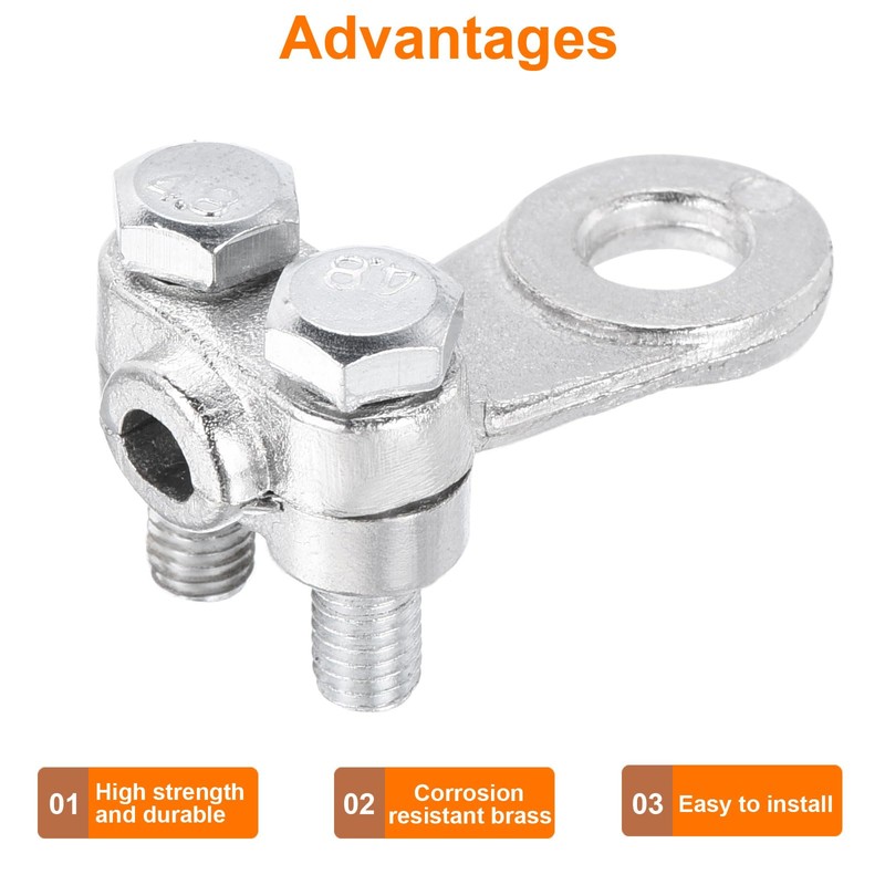 sourcing map Ground Rod Clamps Grounding Clamps Wire Connector for