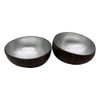 VIE Gourmet Coconut Bowls Hand Painted, Lacquered, Set of 2,