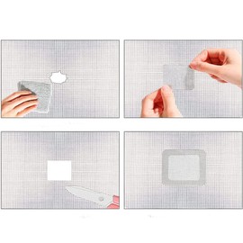 20pcs Screen Repair Kit Door and Window Screen Repair Kit Mesh Screen Repair Patch Self-Adhesive Replacement Screen Patches DIY Repair Holes Tearing Window Screen Repair Sticker Set