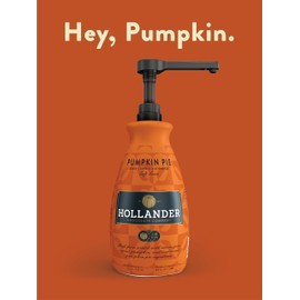 Hollander Pumpkin Pie Sauce | Made with Organic Pumpkin and Warm Spices | Net Wt. 91 oz. – 64 fl. oz. | Pump Included