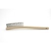 Brush Research Hand Scratch Brush with Curved Handle, Stainless Steel,