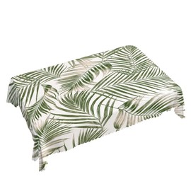 Walmsco Tablecloth Watercolor Tropical Plant Leaf Decor For Dining Room Kitchen Rectangular Table Cover 132 * 178cm