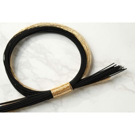 piece MIZUHIKI PHC-087-3 Mizuhiki Double Sheath Ornament, Black