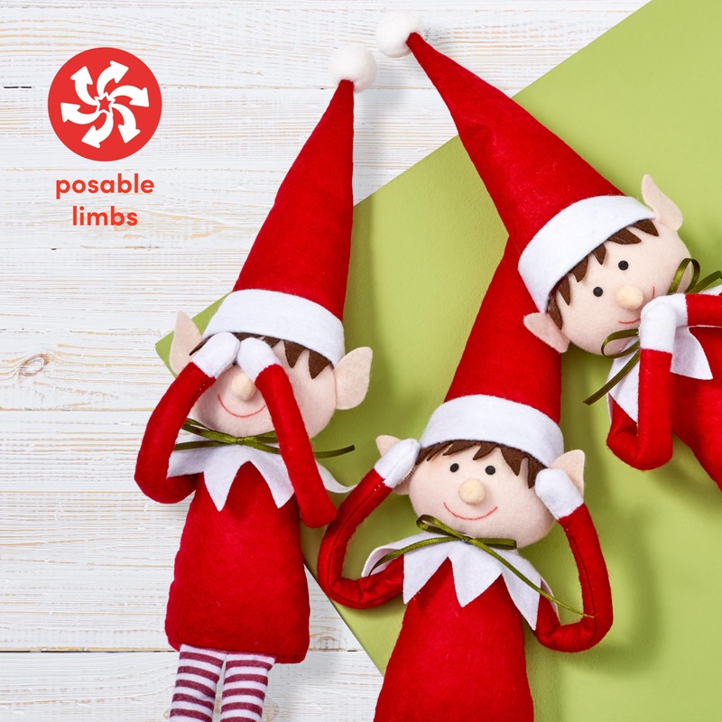 The TWIDDLERS 3 Sitting Gnome Figures for Christmas Made of