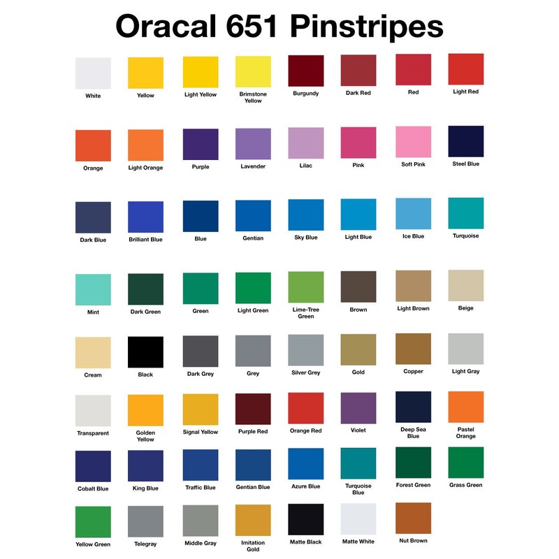 ORACAL 651 Vinyl Pinstriping Tape - Stripe Decals, Stickers, Striping