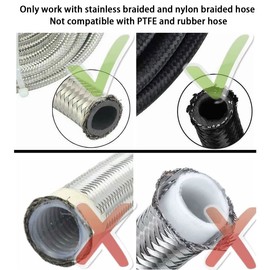 YSIL 10AN Hose End Fitting Female Fit for Braided Fuel Line Swivel 90 degree Aluminum Black 2PCS