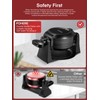 Waffle Maker, 1400W Double Belgian Waffle Iron 180° Flip, 8