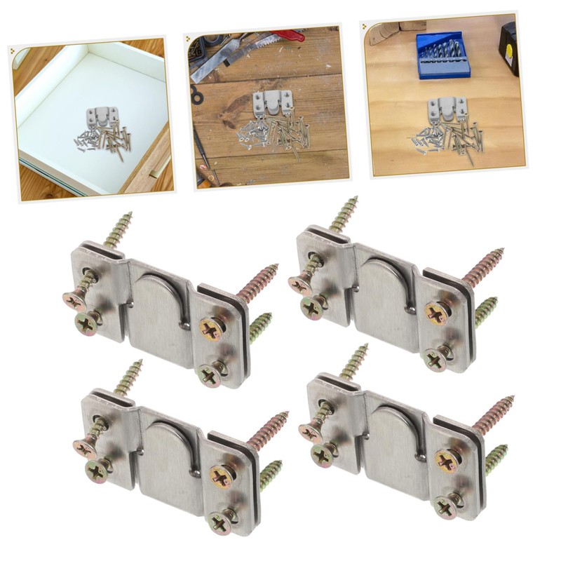SHINEOFI 4 Pairs Stainless Steel Z Clip Flush Mount Bracket