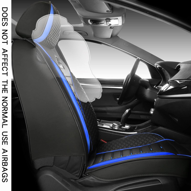 OUTOS Luxury Leather Auto Car Seat Covers 5 Seats Full