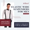 trilece Suspenders for Men - Men's Solid Straight Clip Adjustable
