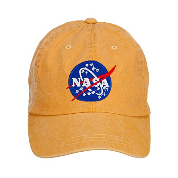 NASA Insignia Embroidered Washed Cap - Mango OSFM
