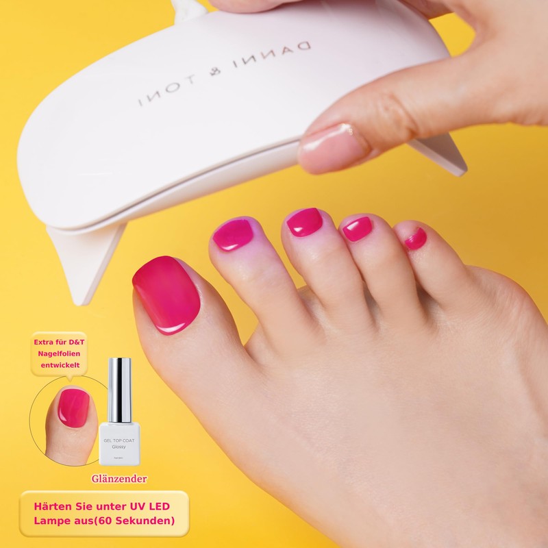 DANNI & TONI Semi-Cured Gel Nail Foils (Ruby Frost) Pink