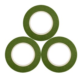 DECORA 1/2" Wide 3 Rolls Green Floral Stem Wrap Tapes for Bouquets and Brooch