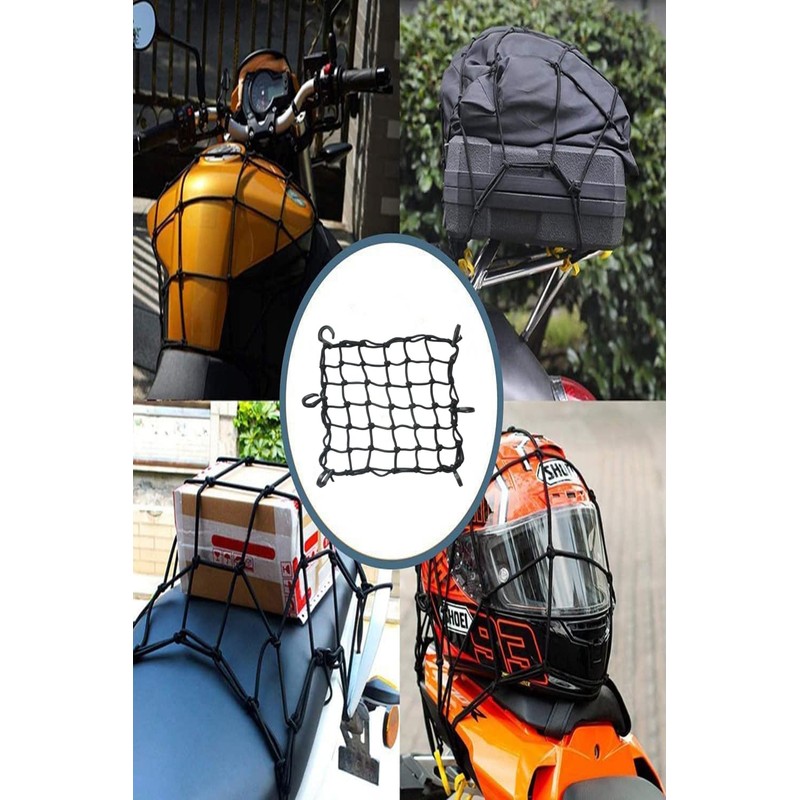 YFFSFDC Touring Motorcycle Net, Bike Net, 12inX12in Bike Cargo Net,